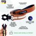 Teamwalk Premium Dog Leash - Soft Upholstery Robust Buckle & Reflective Stripes - Rust Red (130cm) - International Shipping Available - Buy Online on GoSupps.com