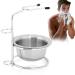 Shaving brush holder holder for shaving brushes with shaving shell beard care set stainless steel shaving shaving holder for shaving razor razor brush & shaving soap bowl men shaving kit for men