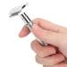 Safety Razor Durable Non-Slip Shaving Razor for Home for Travel for Hotels(Silver)