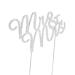 Vorcool MR Mrs Wedding Cake Topper Rhinestone Cake Lid (Silver)