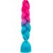 LDMY Ombre Pink Blue Braiding Hair - 6pcs/Pack Synthetic Braids Extensions | Colored Hair for Stylish Looks - Buy Online on GoSupps.com