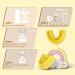 Kids U-Shaped Toothbrush with Soft Silicone Head | 360 Cleaning for Ages 6-12 | Yellow Rainbow Design - Buy Online on GoSupps.com