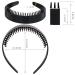 2PCS 1 Inch Black Plastic Headbands with Teeth - DIY Hair Hoop for Women & Men - Buy Online on GoSupps.com