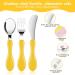Vicloon 6 PCS Baby Fork and Spoon Set - Stainless Steel Toddler Utensils in Yellow/Pink | Baby Feeding Cutlery for Weaning and Kids - Buy Online on GoSupps.com