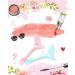 DogieLyn 2pcs Eyeliner Stencils Wing Tips Reusable Eyebrow Eyeshadow Applicators Kit - Pink+Blue - Buy Online on GoSupps.com