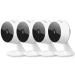 LaView Security Cameras 4pcs, Home Security Camera Indoor 1080P, Wi-Fi Cameras Wired for Pet, Motion Detection, Two-Way Audio, Night Vision, Phone App, Works with Alexa, iOS & Android & Web Access 4 Count (Pack of 1) White
