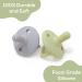 Silicone Pacifier 4 Pack Silicone Soother Set Silicone Newborn Pacifiers With Handle & Safety Airholes Baby Pacifier Binky Set o1baby (Green Grey) - Buy Online on GoSupps.com
