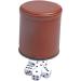 RERIVER 5 Pack PU Leather Dice Cups with 25 Dot Dice for Bar Yahtzee Games - Brown - Buy Online on GoSupps.com