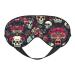 Colorful Floral Skulls Print Double-Sided Eye Mask Soft and Light Blocking for Enhancing Sleep Quality