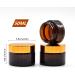 Bakiauli 6-Piece 50ml Amber Glass Cream Cans Empty Cosmetic Containers with Screw Cap for Creams & Lotions - Buy Online on GoSupps.com