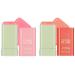 2 PCS Multi-Use Makeup Blush Stick Solid Moisturizer Stick Shadow Lips and Cheek Blusher Waterproof Peach Creamy Makeup (Pink and Orange)
