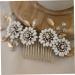 DOITOOL Hair Accessory for Women Hair Jewels for Women Daisy Hair Comb Copper Leaf Hair Comb Hair Barrettes Tiara Hair Rhinestones Crystal Flower Hair Side Comb Bride Insert Comb Wedding - Buy Online on GoSupps.com