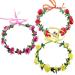 3 PCS Flower Crown for Girls Flower Girl Headpiece Flower Headband Flower Headbands for Women Fairy Flower Girl Crown Hair Flowers Kids Toddler Flower Hair Accessories for Wedding Bridal Baby Shower