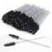 KELYDI 60 PCS Disposable Eyelash Brushes Eyebrow Castor Oil Brush Mascara Wands Cosmetic Makeup Tools (Black)