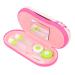 Solustre 3 sentences Double-lodged glasses case solution and case travel lens case kit case and solution travel set for lentil containers container for lentils cute flocked cloth suite travel