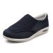 Yytcsjz Mens Diabetic Shoes Edema Slippers Air Cushion Lightweight Walking Shoes Comfort for Elderly Comfy Orthopedic Footwear for Edema Arthritis Fasciitis (Color : Navy Blue Foot Length : 12)