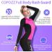 COPOZZ Women's Diving Skin Wetsuit Rash Guard - UV Protection, Full Body Coverage - Black/Hot Pink, Medium - Buy Online on GoSupps.com