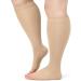 Buy Plus Size Compression Socks (S-7XL) 20-30 mmHg - Wide Calf Open Toe Support for Circulation Varicose Veins & Edema - USA Shipping Available - Buy Online on GoSupps.com