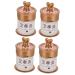Clispeed 2 sentences Moxibusion-Box Health Wellness Gifts Birthday Multifunctional Manner Gift Christmas Tool Moxa Container Warmness Hanging Moxibusion Stripes Brenner PP 7.5x5cmx2Pcs Braunx2st