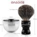 Anbbas Men's Shaving Set with Bowl - Handmade Badger Hair Brush Goat's Milk Soap & Stand | Perfect Gift for Him - Buy Online on GoSupps.com