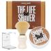 Men Rock The Life Shaver Sandalwood Shaving Set Men - Includes Shaving Cream Synthetic Shaving Brush & Shaving Brush Holder