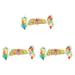 Mipcase 9 Pcs Wooden Toys Small Bird Toys Wood Tools Bird Cage Accessories Bird Tool Birdcage Bite Toy Set Medium As Shown