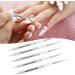5 Nail Art Brushes with Double Ended Detail Drawing Fine Tip Dotting Pens for Home DIY Salon Manicure Nail Art Design Tools - Buy Online on GoSupps.com
