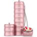 Metal Weekly Pill Organizer Safe Portable and Stylish Aluminum Metal Pill case Sturdy Waterproof and Noiseless Safely Stores 7 Days of Daily Pills Vitamins Fish Oil and Supplements Pink