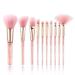 8pcs Pink Crystal Makeup Brush Set | Soft Synthetic Hair | Glitter Cosmetic Tools for Foundation Concealer & Blusher - Buy Online on GoSupps.com