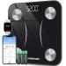 Bluetooth Body Fat Scales INSMART Smart Digital Bathroom Weight Weighing Scales for Body Composition Analyzer with Smart APP Body Composition Fitbit Scales for Fitness (ST/LB/KG) (Black)
