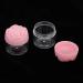 RONRONS 24 Pieces Rose Flower Shaped Empty Pot Jars Round Clear Leak Proof Plastic Cosmetic Container Jar with Lids for Travel Storage Eye Shadow Makeup Eye Shadow Nails Powder Paint Jewelry (Pink) - Buy Online on GoSupps.com