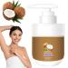 Cr me d pilatoire l'huile de coco pour le visage convient la l vre sup rieure et au menton convient aux peaux sensibles douce non irritante et non collante 1Pcs