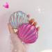 Luxshiny Rosy Seashell Foldable Hand Held Makeup Mirror - Double Sided Compact Portable Mirror - Buy Online on GoSupps.com