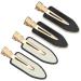 AMCAMI 4 PCS No Crease Hair Clips-No Bend Hair Clips for Styling Classic Black & White Flat Clip No Dent Alligator Hair Barrettes for Hairdressing Bangs Waves Woman Girl Makeup Application