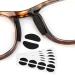 Eyeglass Nose Pads, Adhesive Glasses Nose Pad, Eye Glasses Nose Support Pads, Anti-Slip Nose Pads for Glasses - for Plastic Frames, Sunglasses, D-Shape 24 Pairs (Black) D-shape(black)