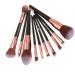 Buy 10-Piece Black Makeup Brush Set - Large Foundation & Double Brushes for Flawless Makeup | International Shipping Available - Buy Online on GoSupps.com