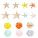 14 pcs Starfish Hair Clip Set  BOSOIRSOU Natural Starfish Hairpin Shell Pearl Acrylic Resin Alligator Hair Clips Metal Sea Star Beach Hair Pins Lady Girls Headwear Accessories