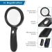 8X Handheld Magnifying Glass Optical Lens Glass Magnifier with 2 LED Lights for Reading Repair Coin Stamp Collection Microscope - Buy Online on GoSupps.com