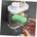 Amosfun 4pcs Box Storage Box Make up Holder Rotating Stand Washcloth Holder Makeup Organzier Soap Draining Mounted Holder Home Soap Case Soap Holder Plastic No Punching White - Buy Online on GoSupps.com