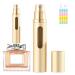 SixTmoon Perfume Atomizer Bottle Portable Mini Refillable Empty Perfume Spray Sprayer Leak Proof TSA Approved Cologne Sprayer for Travel Men Women 8ml (Gold)