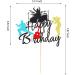 Arthsdite Happy Birthday Band Cake Topper-Drum Set Guitar Singing Cake Topper for Music Theme Birthday Party for Rock Roll Drummer Party Decor - Black Glitter - Buy Online on GoSupps.com
