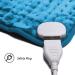 Ruqiji 17''x33'' XXXL King Size Fast-Heating Flannel Electric Heating Pad - 6 Temperature Settings, Pain Relief for Back, Neck, Shoulders, Abdomen, Legs - Light Teal - Buy Online on GoSupps.com