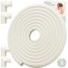 Safety Baby Edge Corner Guards Protector Set 2.3M/7.5ft Edges Protector + 4 Corner Guards for Kids Foam Furniture and Tables Child Baby Proof Bumpers Pre-Taped for Direct Use White Large 2.3M