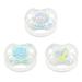 Littleforbig large suction shield pacifier of Generation II in adult size printed pacifier set baby parade pattern 3 paci pack