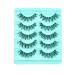 Holangela 5 Pairs Reusable Self-Adhesive Waterproof False Eyelashes Natural Look Thick Faux Lashes in Black One Size - Buy Online on GoSupps.com