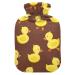 Hot water bottles with cover yellow happy duckling hot water bag for pain relief hot cold compress hot pack 2 liters