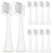 Replacement Toothbrush Heads Compatible with TAO Clean Electric Toothbrush Heads W Shape Design Planted with Nylon Bristle White
