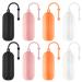 Travel silicone bottle covers travel containers Spout -safe elastic covers reusable travel accessories protective cover for shampoo and shower gel bottles 8 pieces (B)