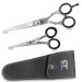 Createch Tools CT Hair Scissors Set  6 inch Hair Cutting and 4 inch Trimming Barber Scissors, Super Sharp Razor Edge Blades for Professional and Home user (2-PCs Razor Cut Scissors)