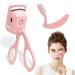 Heated Eyelash Curlers Electric Eyelash Curler - USB Rechargeable Eye Lash Curler Quick Natural Curling Eye Lashes Curler Portable Lash Curler Women Makeup Accessories (Pink)